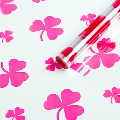 Пленка глянцевая "Клевер" Розовый